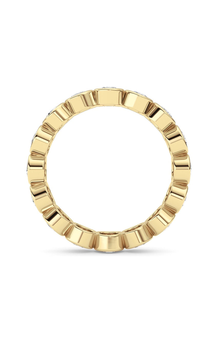 2Cttw Round Shaped Lab Grown Diamond (F/VS) Eternity Band Ring in 14K Gold