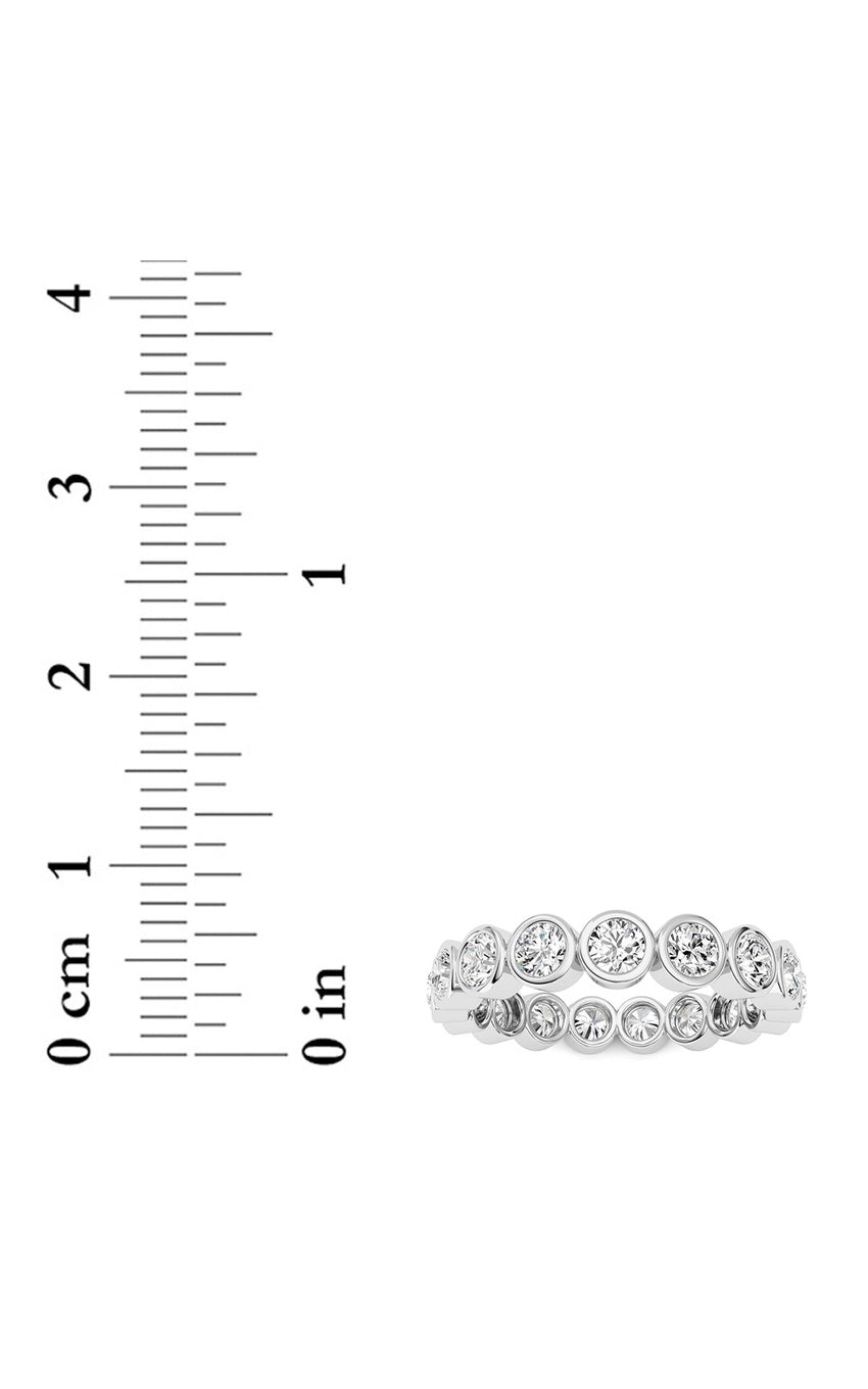 2.2Cttw Round Shaped Lab Grown Diamond (F/VS) Eternity Band Ring in 14K Gold