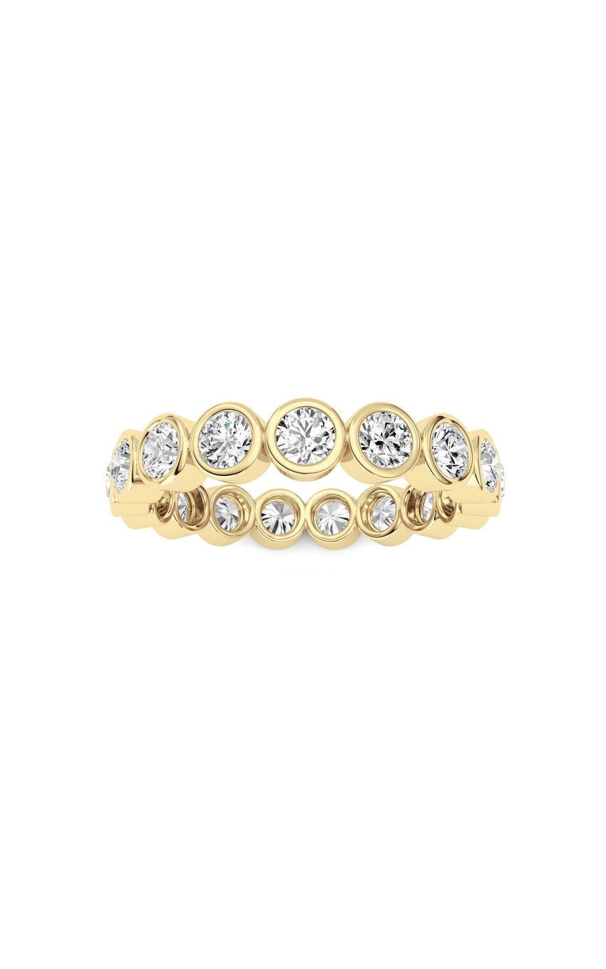 2.2Cttw Round Shaped Lab Grown Diamond (F/VS) Eternity Band Ring in 14K Gold