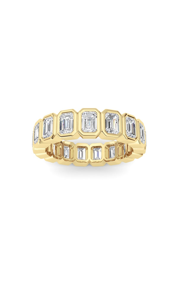 2.5Cttw Emerald Shaped Lab Grown Diamond (F/VS) Eternity Band Ring in 14K Gold