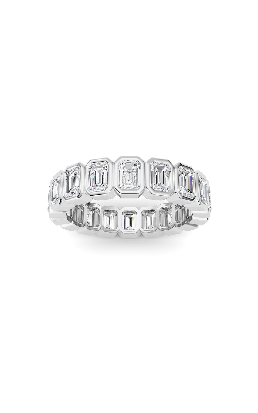 2.75Cttw Emerald Shaped Lab Grown Diamond (F/VS) Eternity Band Ring in 14K Gold