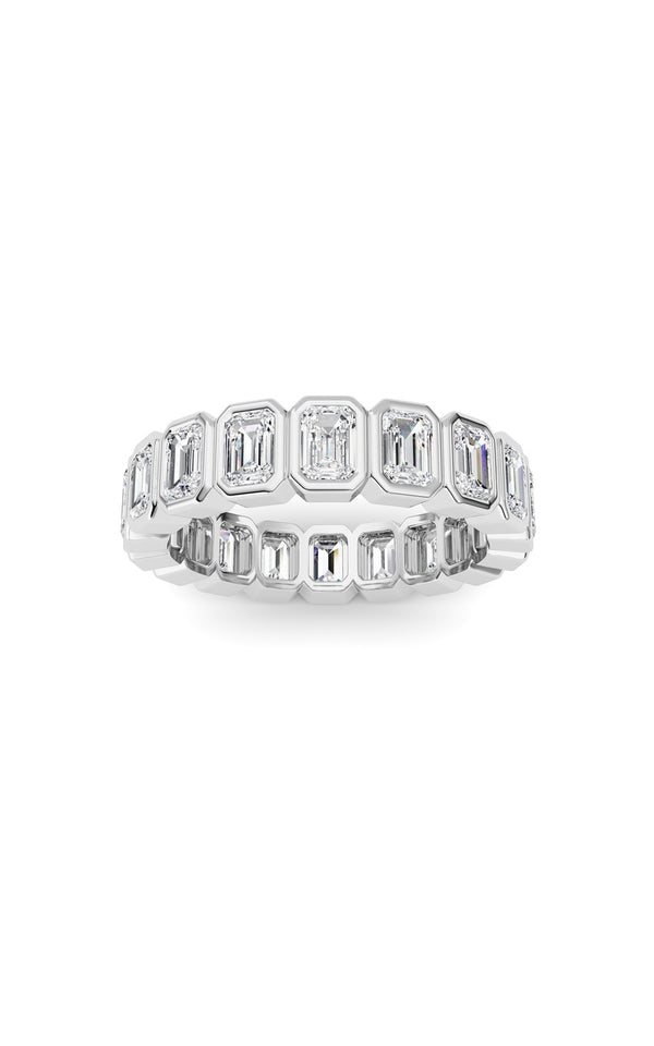 2.75Cttw Emerald Shaped Lab Grown Diamond (F/VS) Eternity Band Ring in 14K Gold