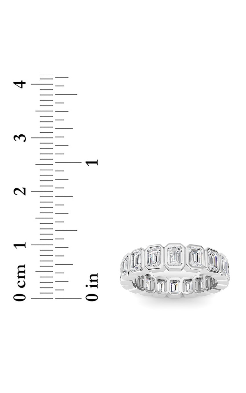 2.75Cttw Emerald Shaped Lab Grown Diamond (F/VS) Eternity Band Ring in 14K Gold