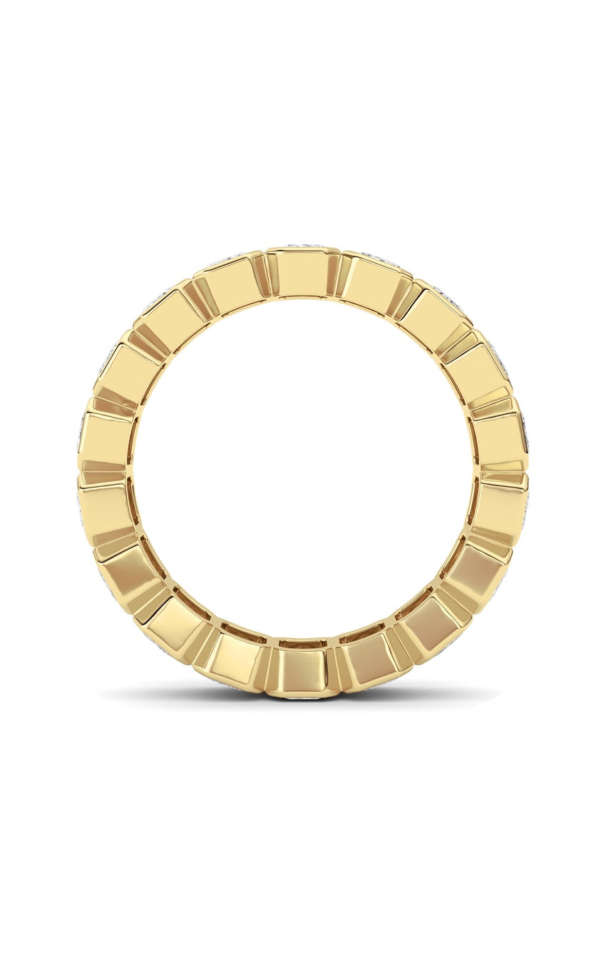 2.75Cttw Emerald Shaped Lab Grown Diamond (F/VS) Eternity Band Ring in 14K Gold