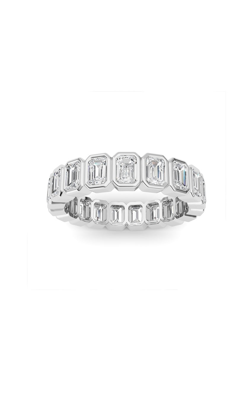 2.75Cttw Emerald Shaped Lab Grown Diamond (F/VS) Eternity Band Ring in 14K Gold