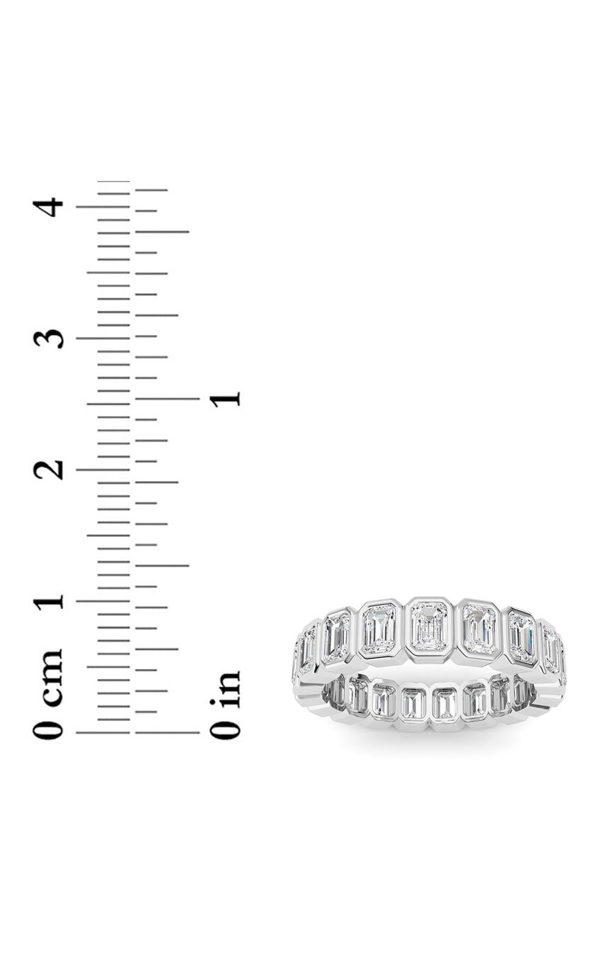 2.75Cttw Emerald Shaped Lab Grown Diamond (F/VS) Eternity Band Ring in 14K Gold