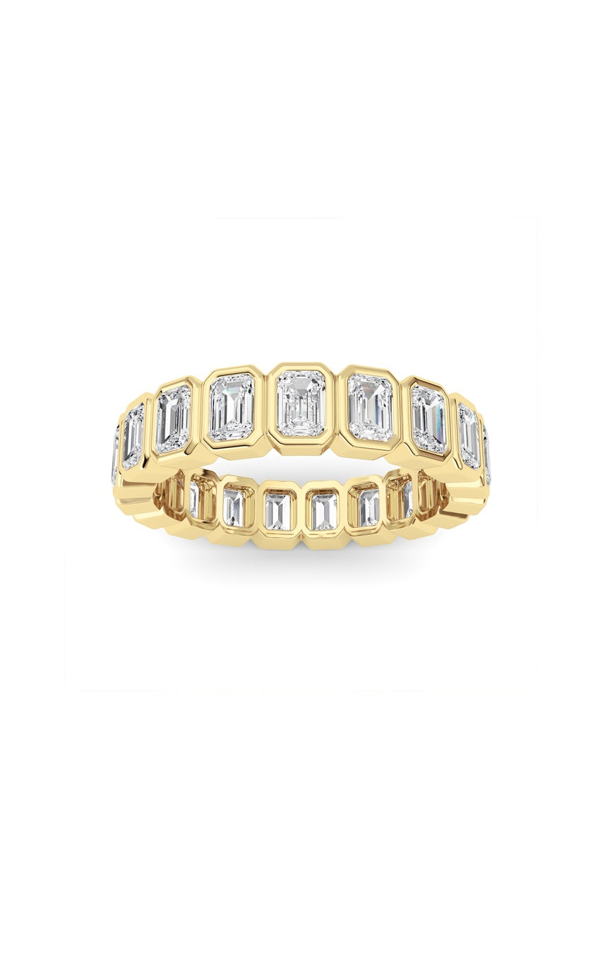 2.75Cttw Emerald Shaped Lab Grown Diamond (F/VS) Eternity Band Ring in 14K Gold