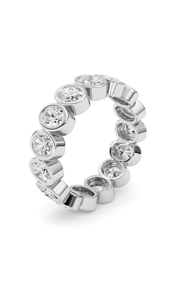 2.2Cttw Oval Shaped Lab Grown Diamond (F/VS) Eternity Band Ring in 14K Gold