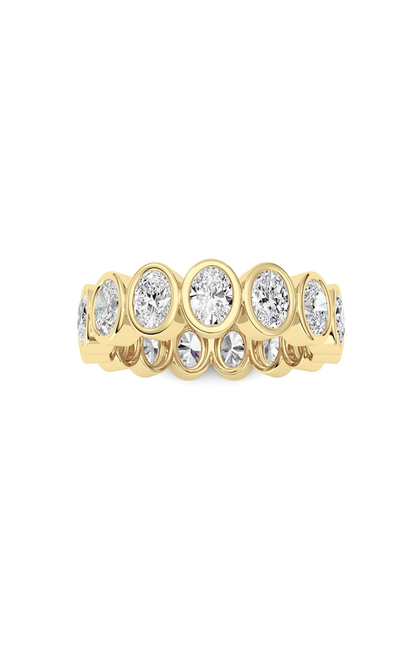2.2Cttw Oval Shaped Lab Grown Diamond (F/VS) Eternity Band Ring in 14K Gold
