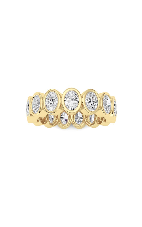 2.2Cttw Oval Shaped Lab Grown Diamond (F/VS) Eternity Band Ring in 14K Gold