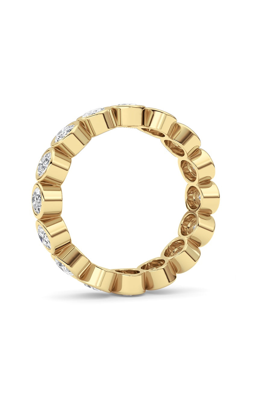 2.4Cttw Oval Shaped Lab Grown Diamond (F/VS) Eternity Band Ring in 14K Gold