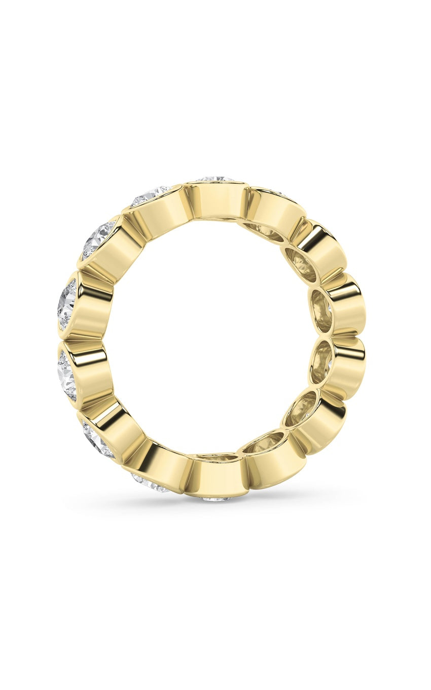2.1Cttw Round Shaped Lab Grown Diamond (F/VS) Eternity Band Ring in 14K Gold