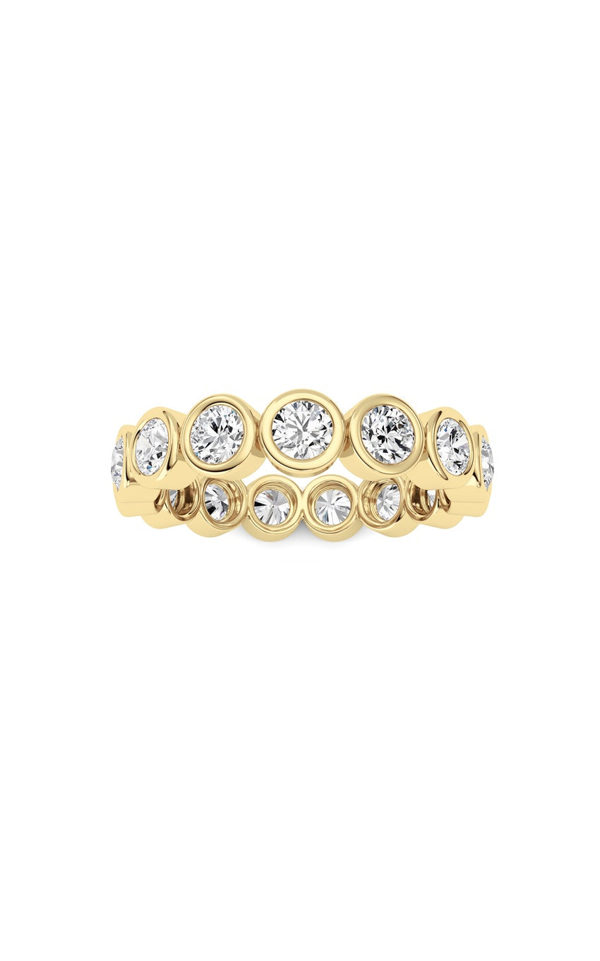 2.3Cttw Round Shaped Lab Grown Diamond (F/VS) Eternity Band Ring in 14K Gold