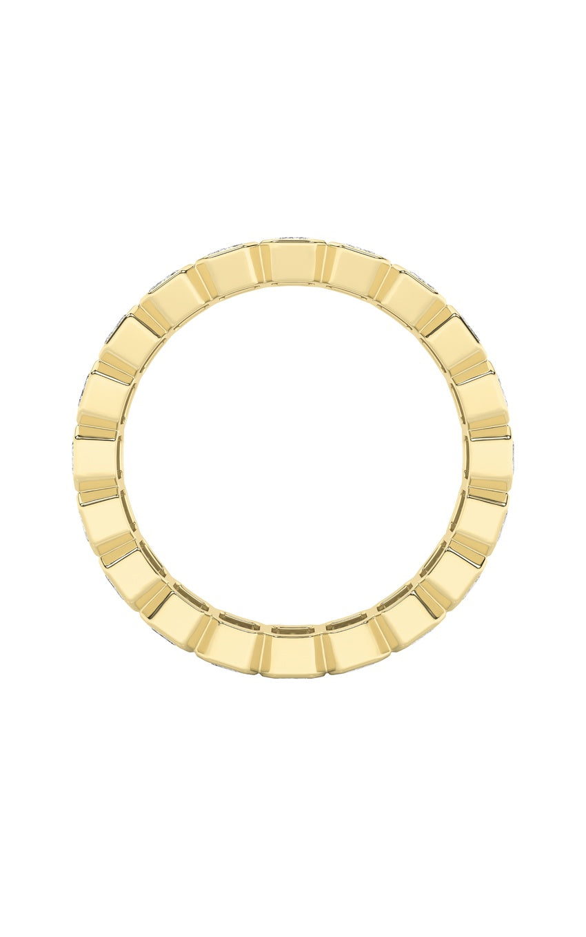 3.25Cttw Emerald Shaped Lab Grown Diamond (F/VS) Eternity Band Ring in 14K Gold