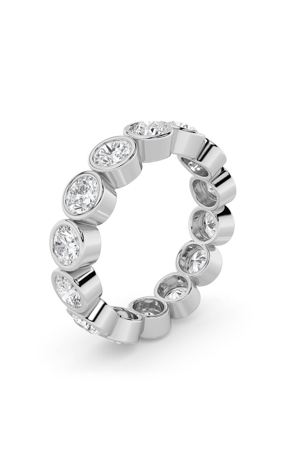 2.5Cttw Round Shaped Lab Grown Diamond (F/VS) Eternity Band Ring in 14K Gold