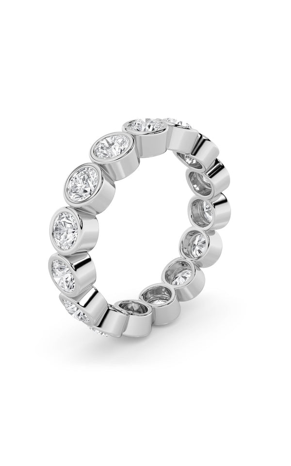 2.7Cttw Round Shaped Lab Grown Diamond (F/VS) Eternity Band Ring in 14K Gold