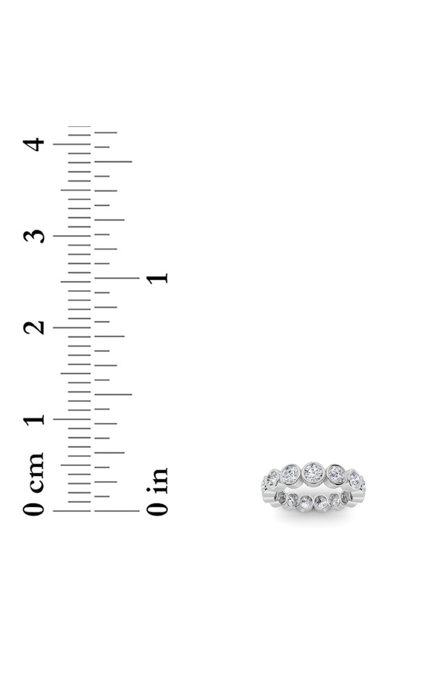 2.7Cttw Round Shaped Lab Grown Diamond (F/VS) Eternity Band Ring in 14K Gold