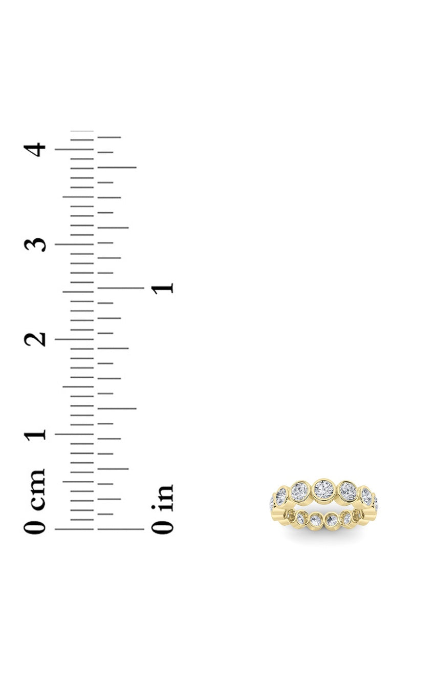 2.75Cttw Round Shaped Lab Grown Diamond (F/VS) Eternity Band Ring in 14K Gold
