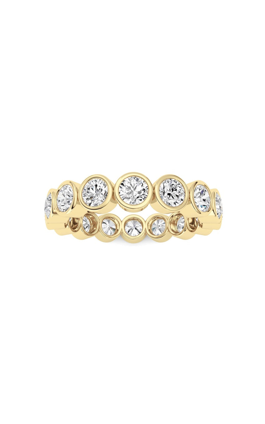 2.9Cttw Round Shaped Lab Grown Diamond (F/VS) Eternity Band Ring in 14K Gold
