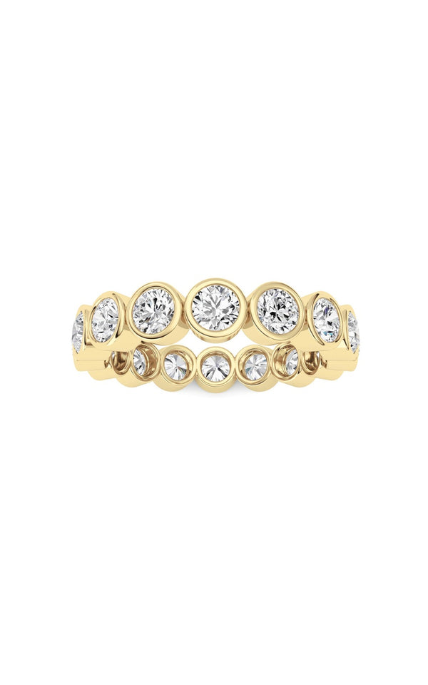 2.9Cttw Round Shaped Lab Grown Diamond (F/VS) Eternity Band Ring in 14K Gold