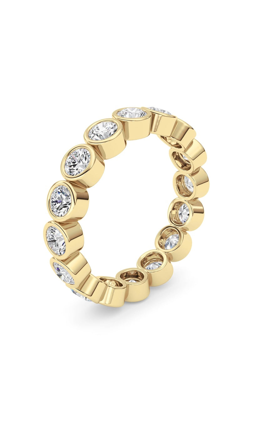 2.9Cttw Round Shaped Lab Grown Diamond (F/VS) Eternity Band Ring in 14K Gold