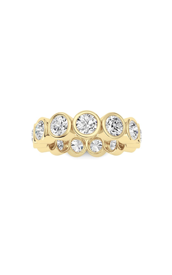 2.9Cttw Round Shaped Lab Grown Diamond (F/VS) Eternity Band Ring in 14K Gold