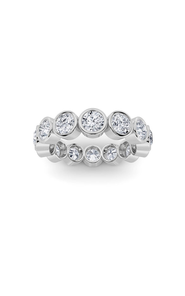 3Cttw Round Shaped Lab Grown Diamond (F/VS) Eternity Band Ring in 14K Gold