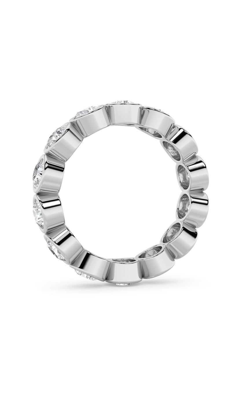 3Cttw Round Shaped Lab Grown Diamond (F/VS) Eternity Band Ring in 14K Gold