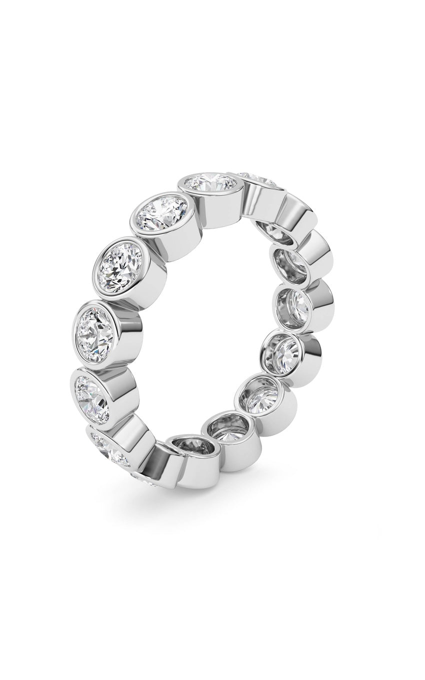 3.3Cttw Round Shaped Lab Grown Diamond (F/VS) Eternity Band Ring in 14K Gold