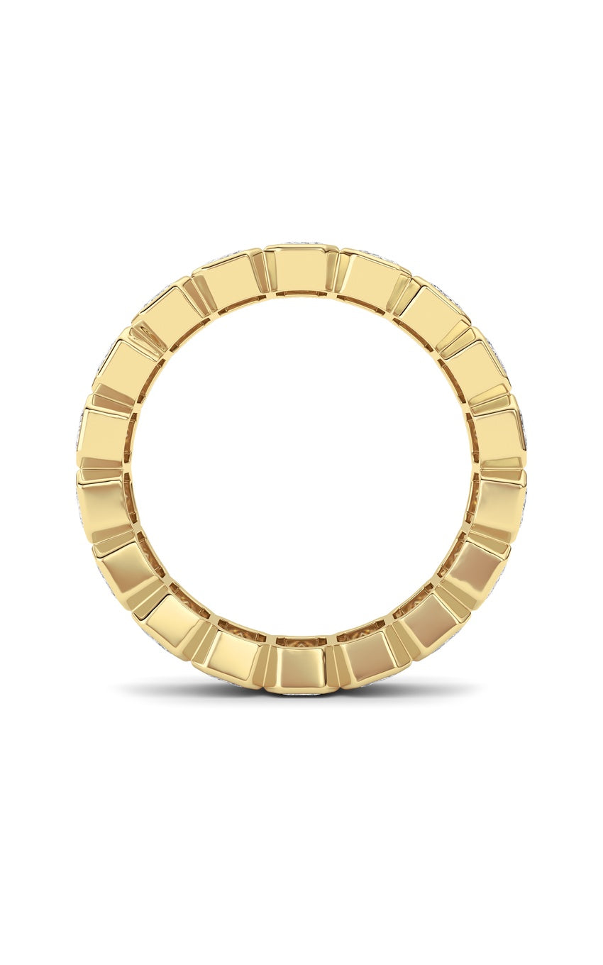 4.5Cttw Emerald Shaped Lab Grown Diamond (F/VS) Eternity Band Ring in 14K Gold