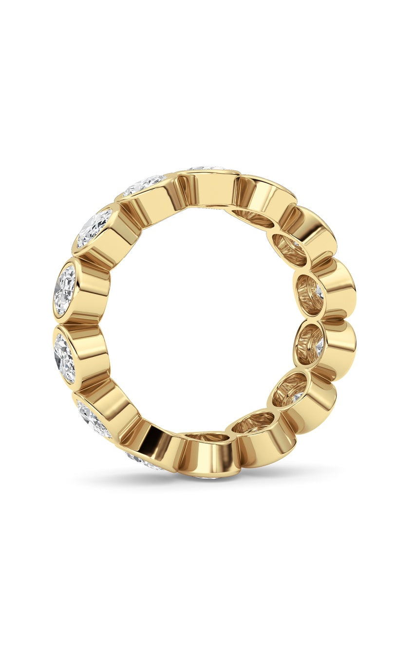 3.5Cttw Oval Shaped Lab Grown Diamond (F/VS) Eternity Band Ring in 14K Gold