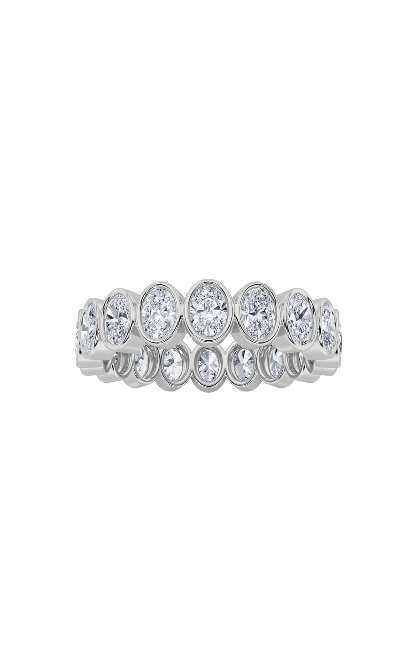 3.75Cttw Oval Shaped Lab Grown Diamond (F/VS) Eternity Band Ring in 14K Gold