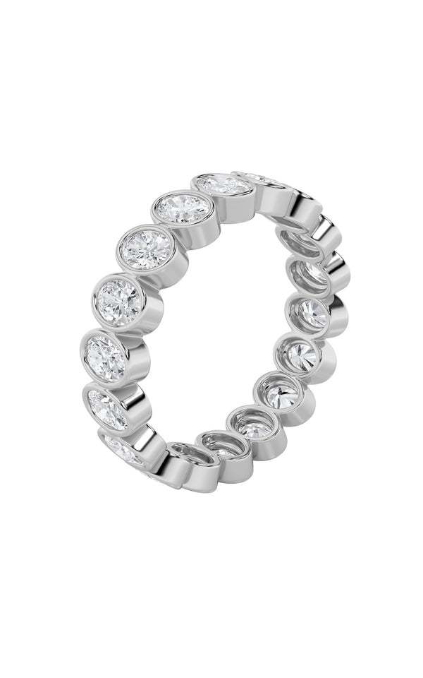 3.75Cttw Oval Shaped Lab Grown Diamond (F/VS) Eternity Band Ring in 14K Gold