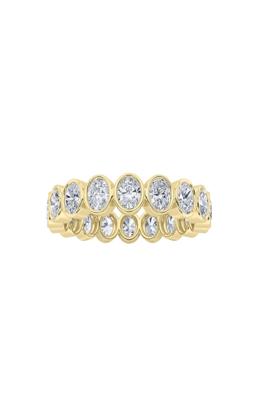 3.75Cttw Oval Shaped Lab Grown Diamond (F/VS) Eternity Band Ring in 14K Gold