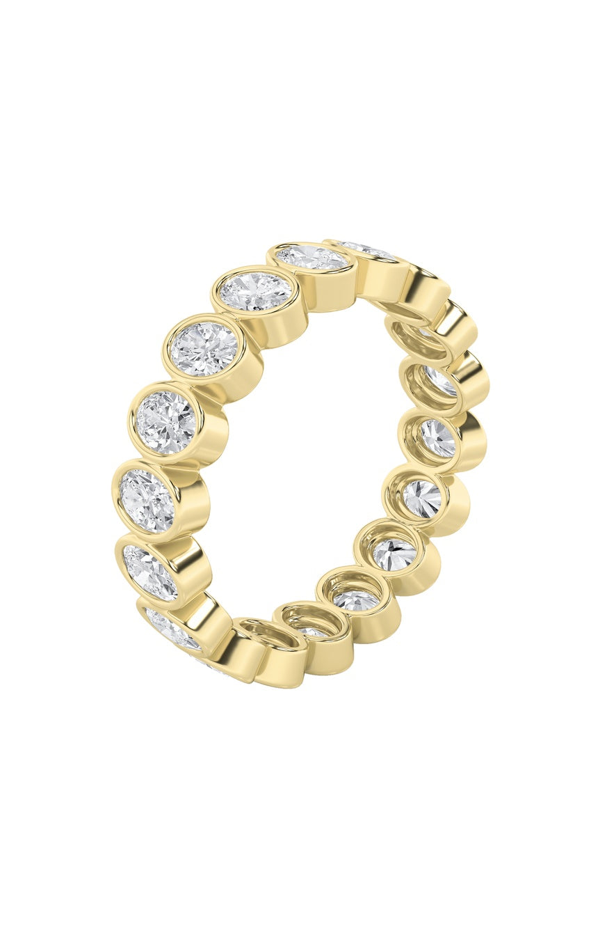 3.75Cttw Oval Shaped Lab Grown Diamond (F/VS) Eternity Band Ring in 14K Gold