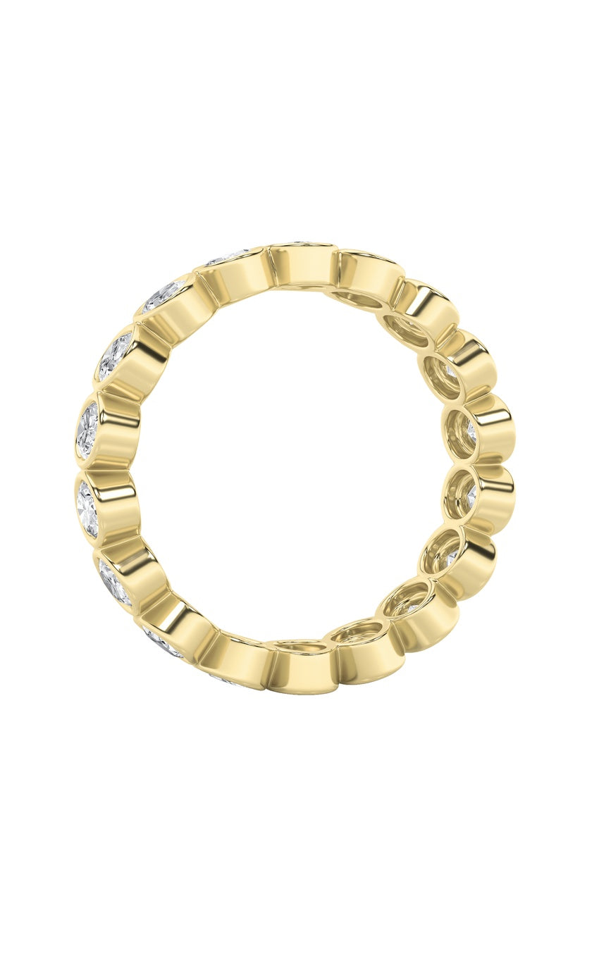 3.75Cttw Oval Shaped Lab Grown Diamond (F/VS) Eternity Band Ring in 14K Gold