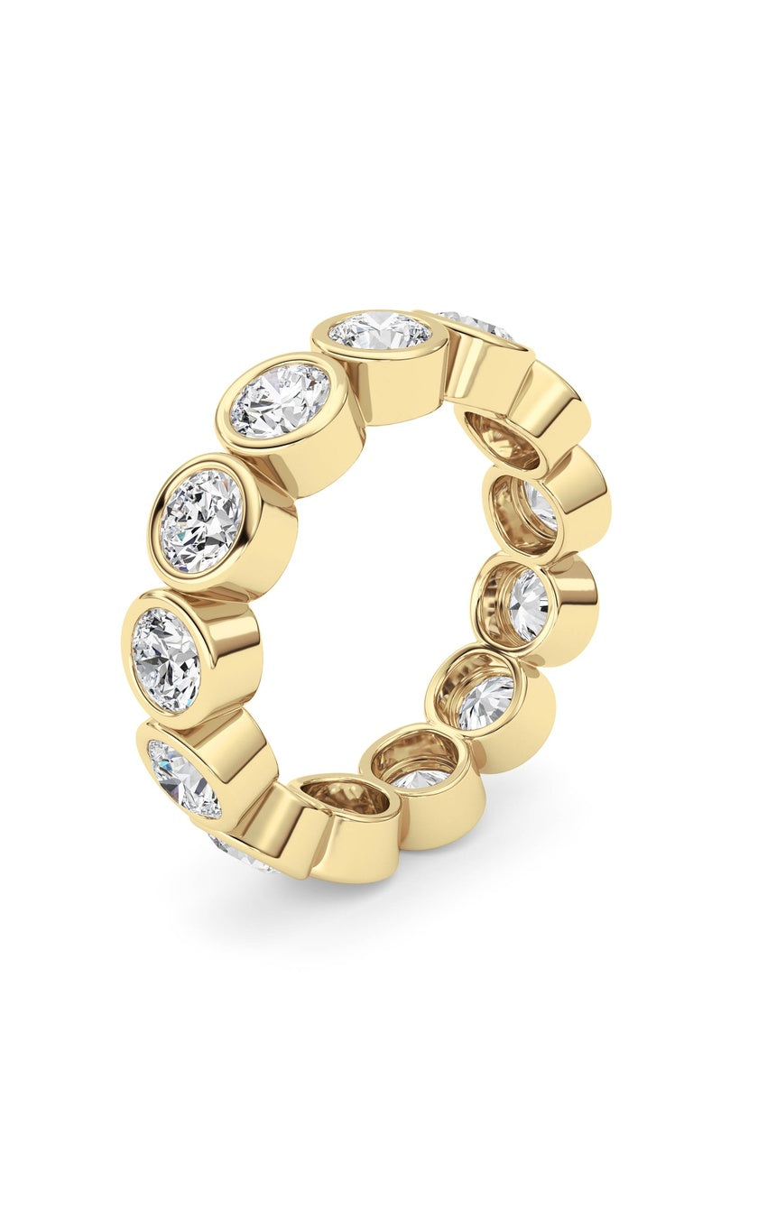 3.2Cttw Round Shaped Lab Grown Diamond (F/VS) Eternity Band Ring in 14K Gold