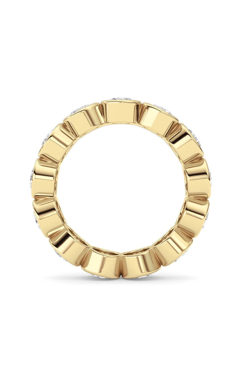 3.2Cttw Round Shaped Lab Grown Diamond (F/VS) Eternity Band Ring in 14K Gold