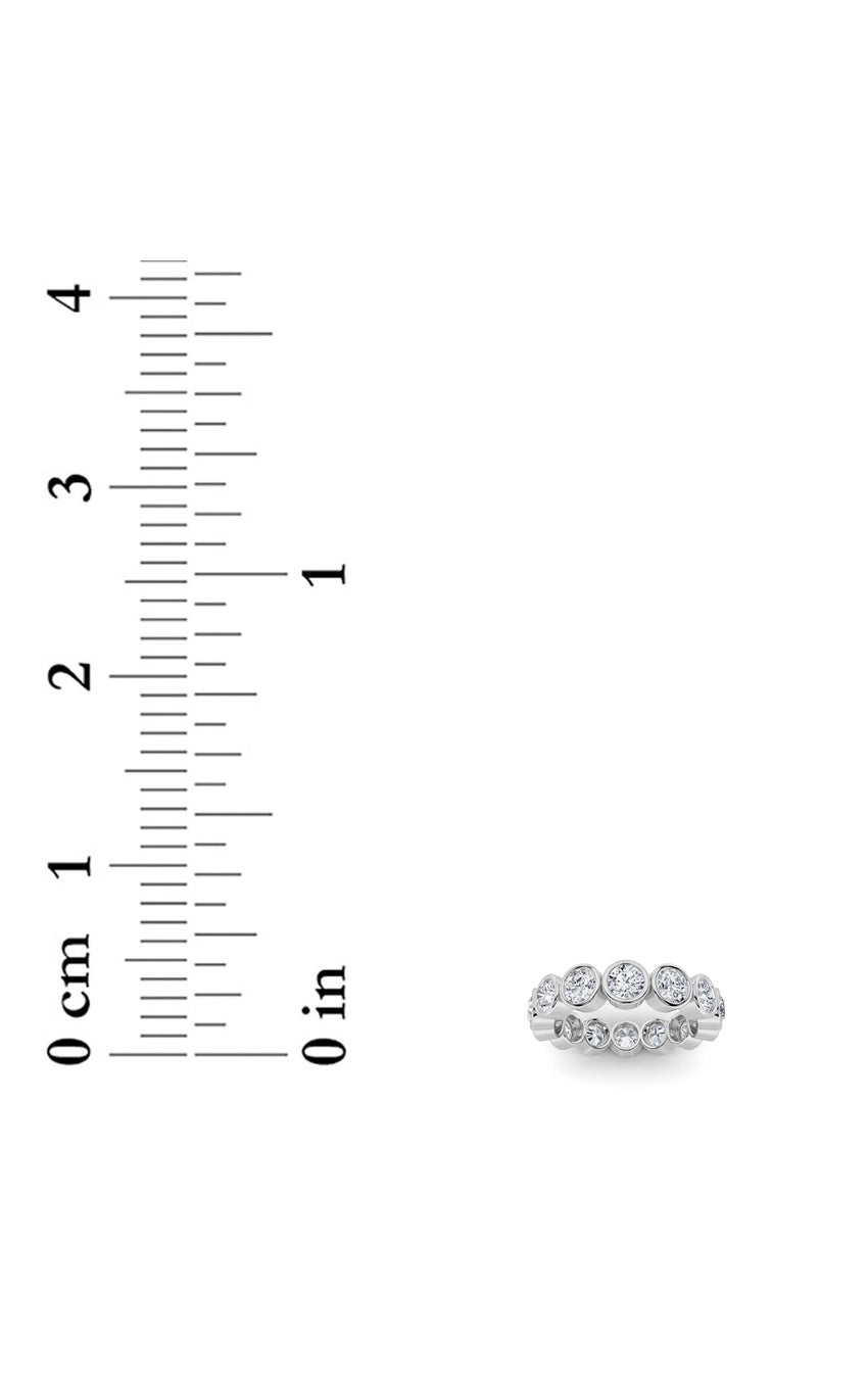 3.5Cttw Round Shaped Lab Grown Diamond (F/VS) Eternity Band Ring in 14K Gold