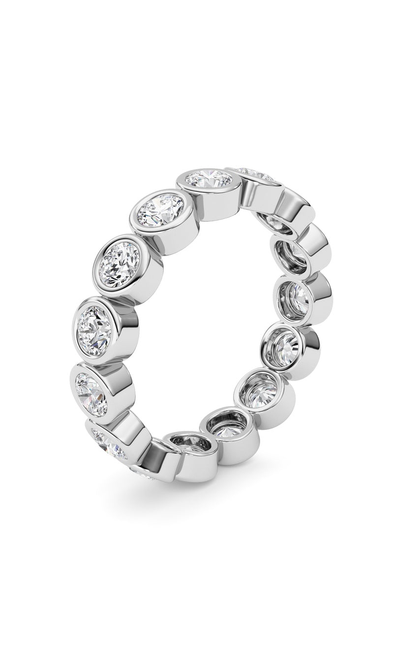 3.8Cttw Round Shaped Lab Grown Diamond (F/VS) Eternity Band Ring in 14K Gold