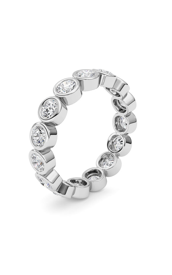 3.8Cttw Round Shaped Lab Grown Diamond (F/VS) Eternity Band Ring in 14K Gold