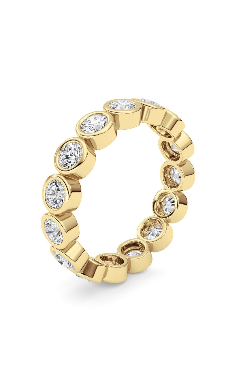 3.8Cttw Round Shaped Lab Grown Diamond (F/VS) Eternity Band Ring in 14K Gold