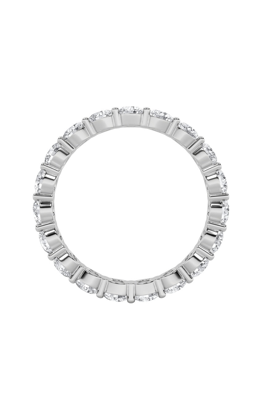 1.9Cttw Round Shaped Lab Grown Diamond Split Prong Eternity Ring in 14K Gold (F/VS)