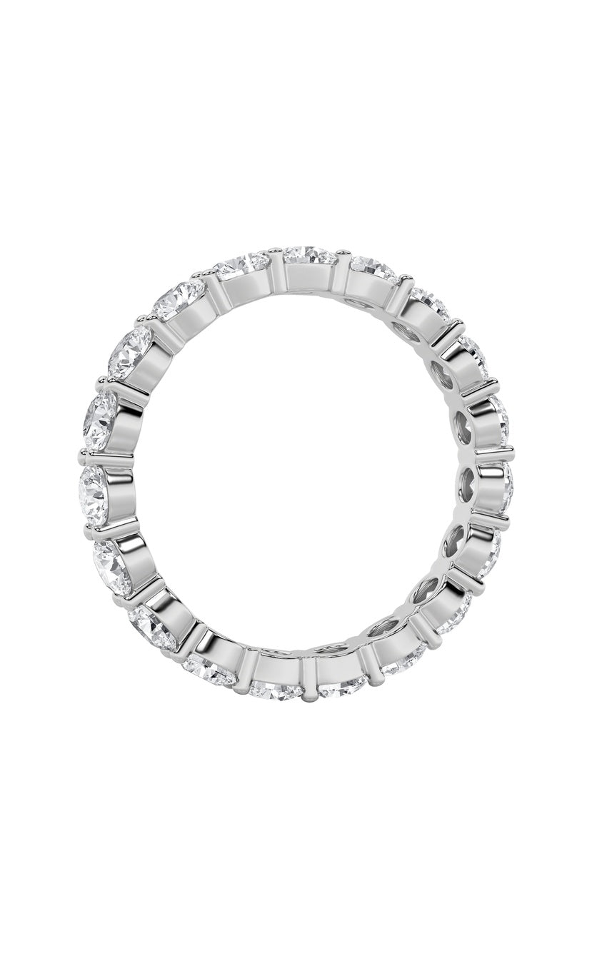 2.2Cttw Round Shaped Lab Grown Diamond Split Prong Eternity Ring in 14K Gold (F/VS)