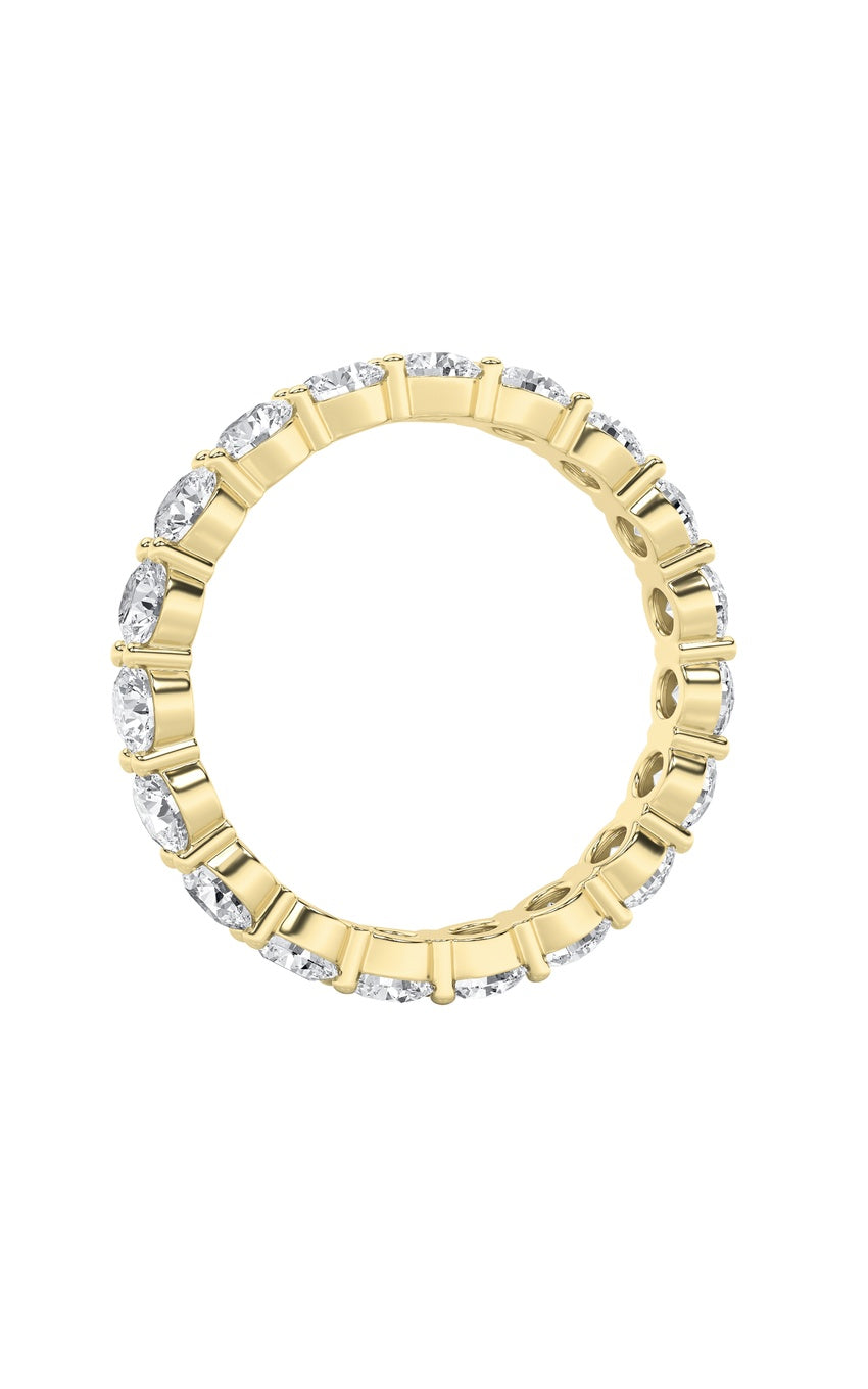 2.2Cttw Round Shaped Lab Grown Diamond Split Prong Eternity Ring in 14K Gold (F/VS)