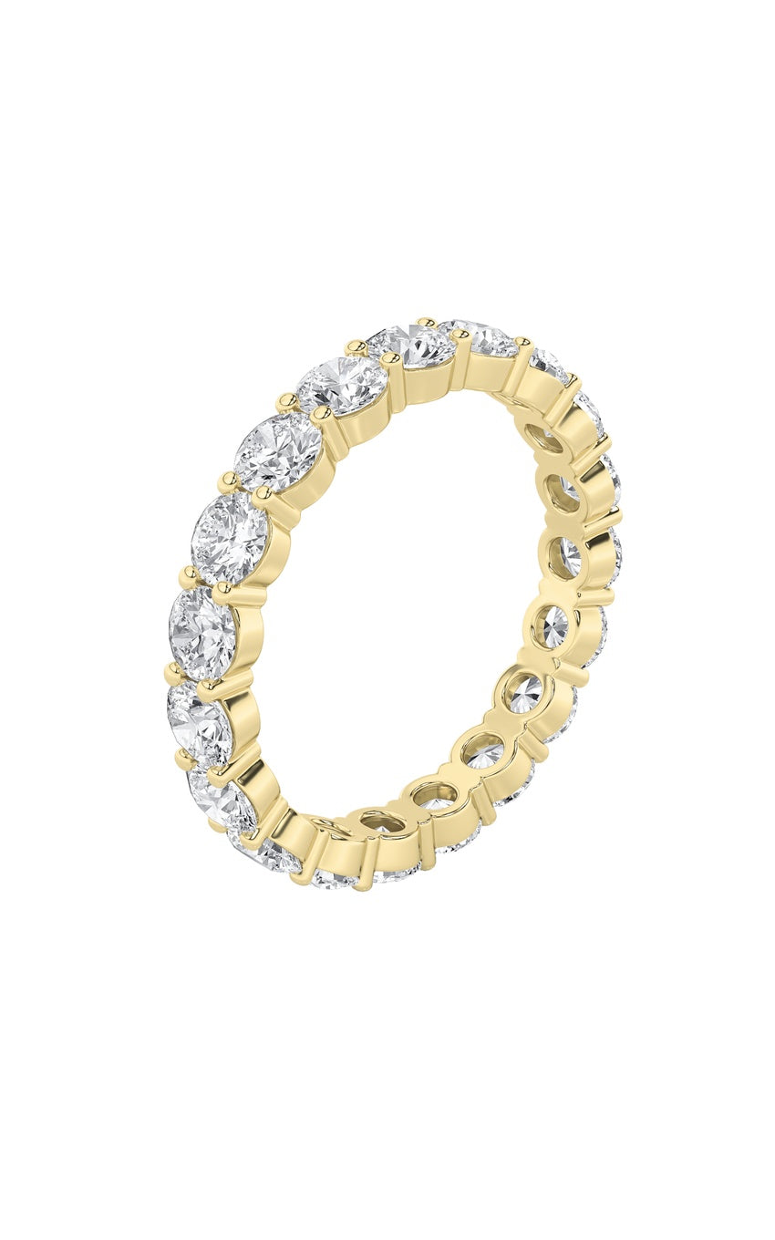 2.4Cttw Round Shaped Lab Grown Diamond Split Prong Eternity Ring in 14K Gold (F/VS)