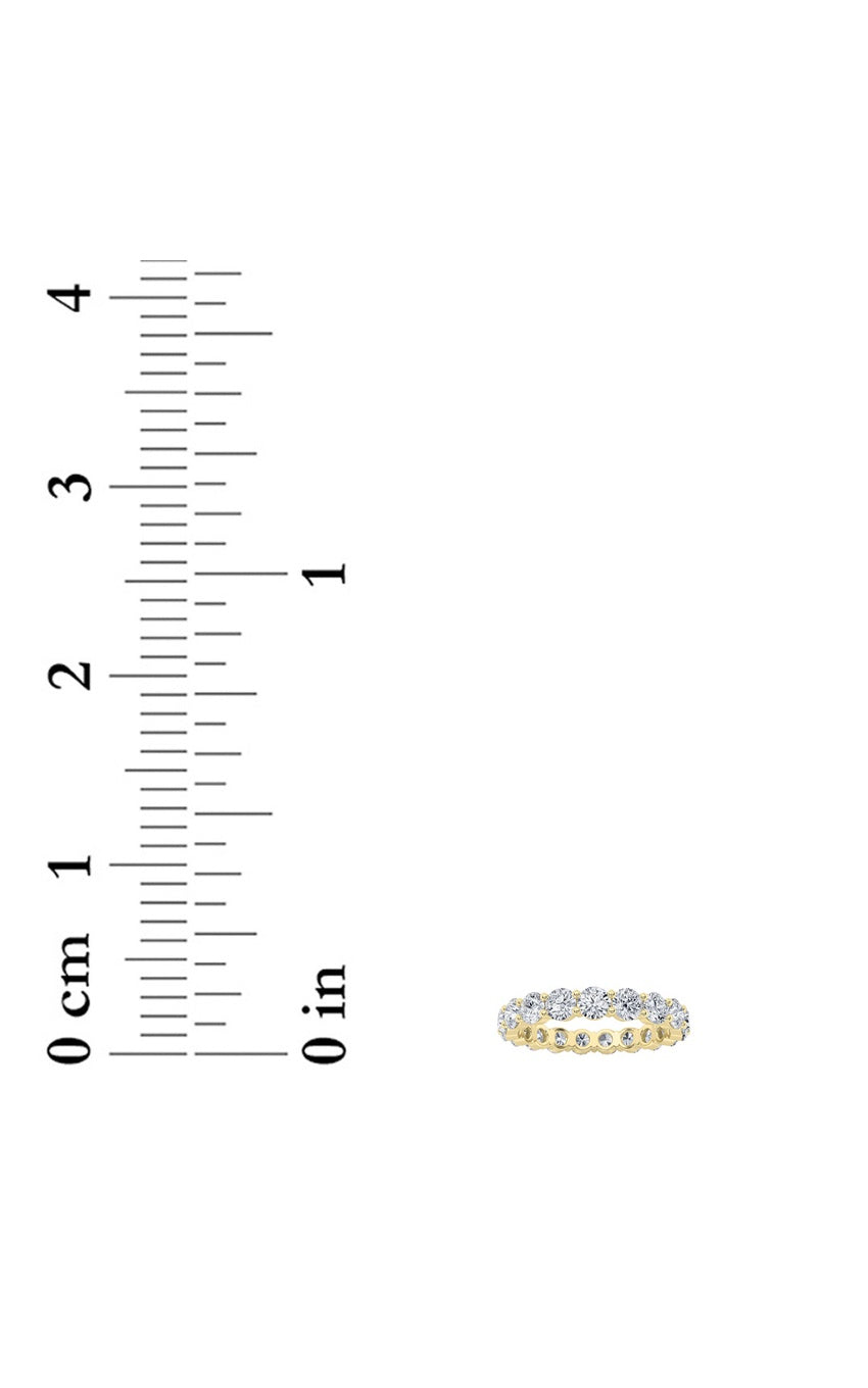 2.7Cttw Round Shaped Lab Grown Diamond Split Prong Eternity Ring in 14K Gold (F/VS)
