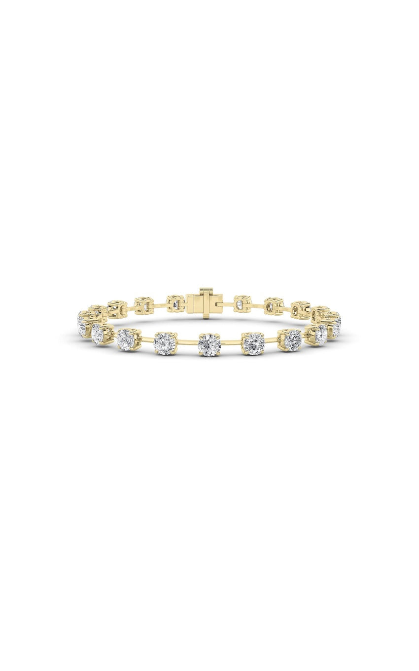 4.25Cttw Round Shaped Lab Grown Diamond Split Prong Eternity Ring in 14K Gold (F/VS)