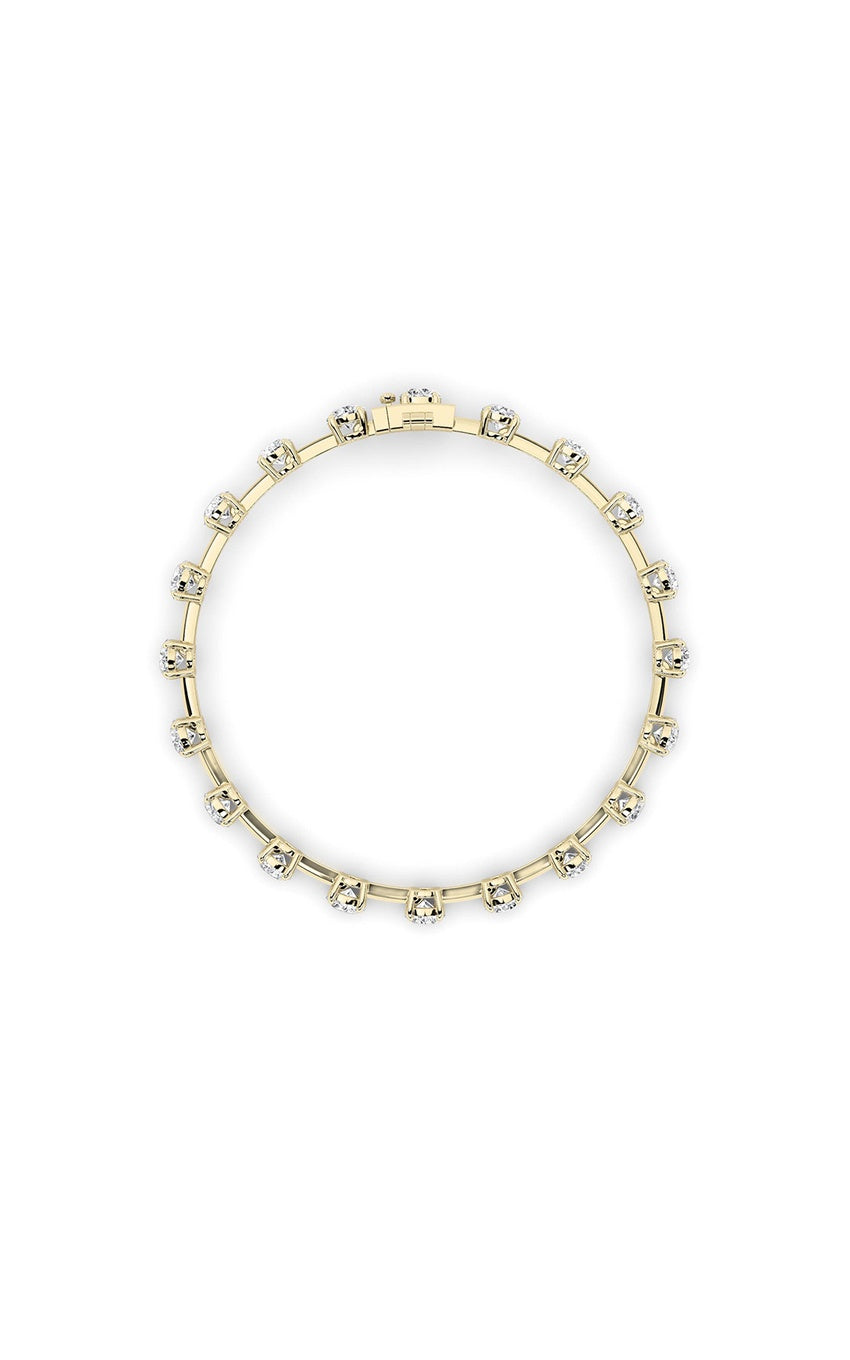 4.25Cttw Round Shaped Lab Grown Diamond Split Prong Eternity Ring in 14K Gold (F/VS)