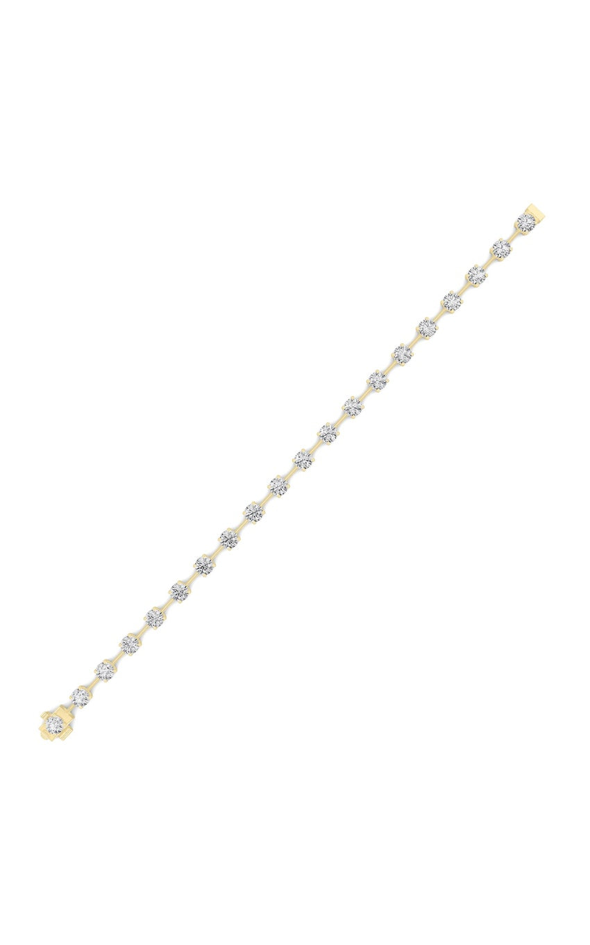 4.5Cttw Round Shaped Lab Grown Diamond Split Prong Eternity Ring in 14K Gold (F/VS)
